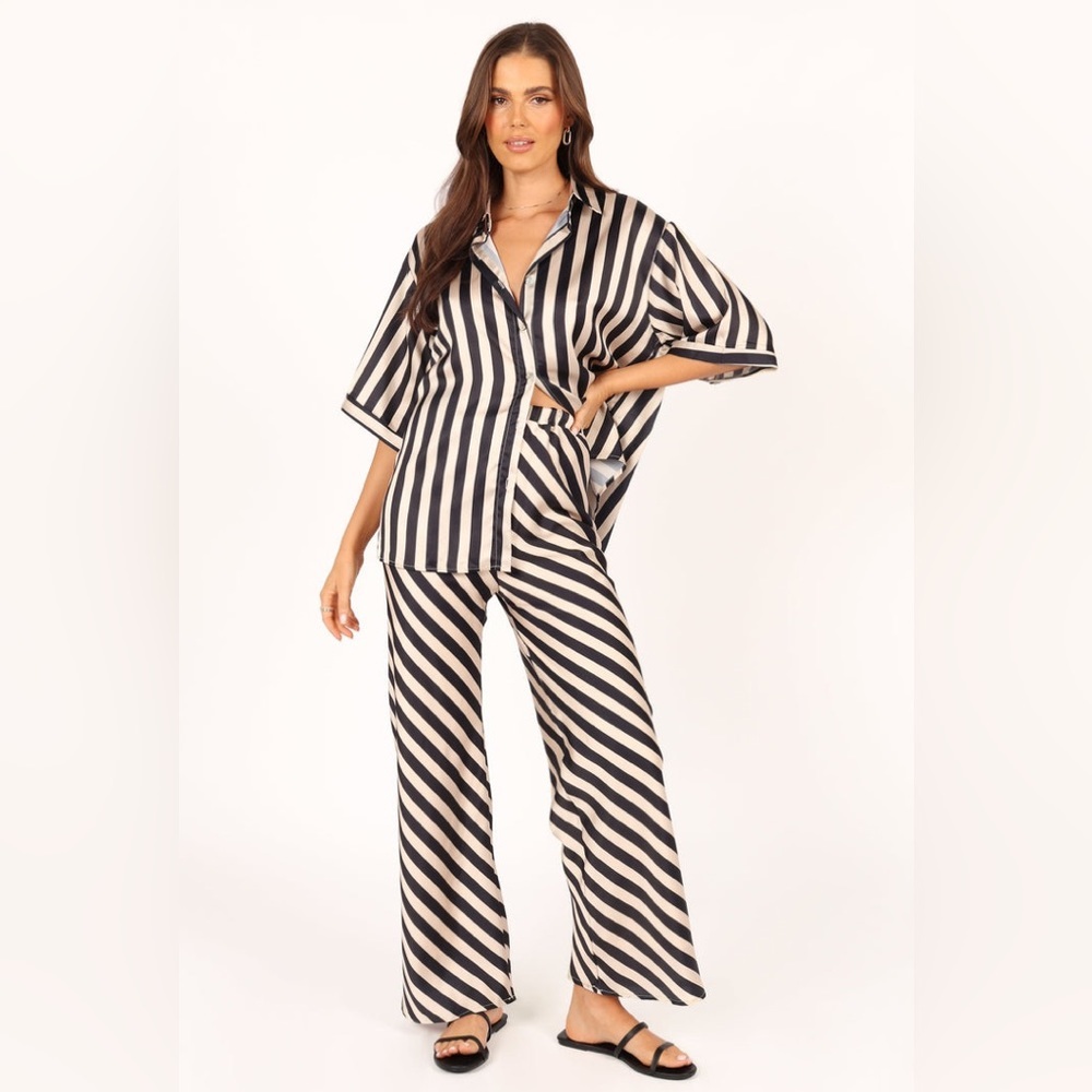 Petal & pup satin stripe pant set nwot - Picture 3 of 8